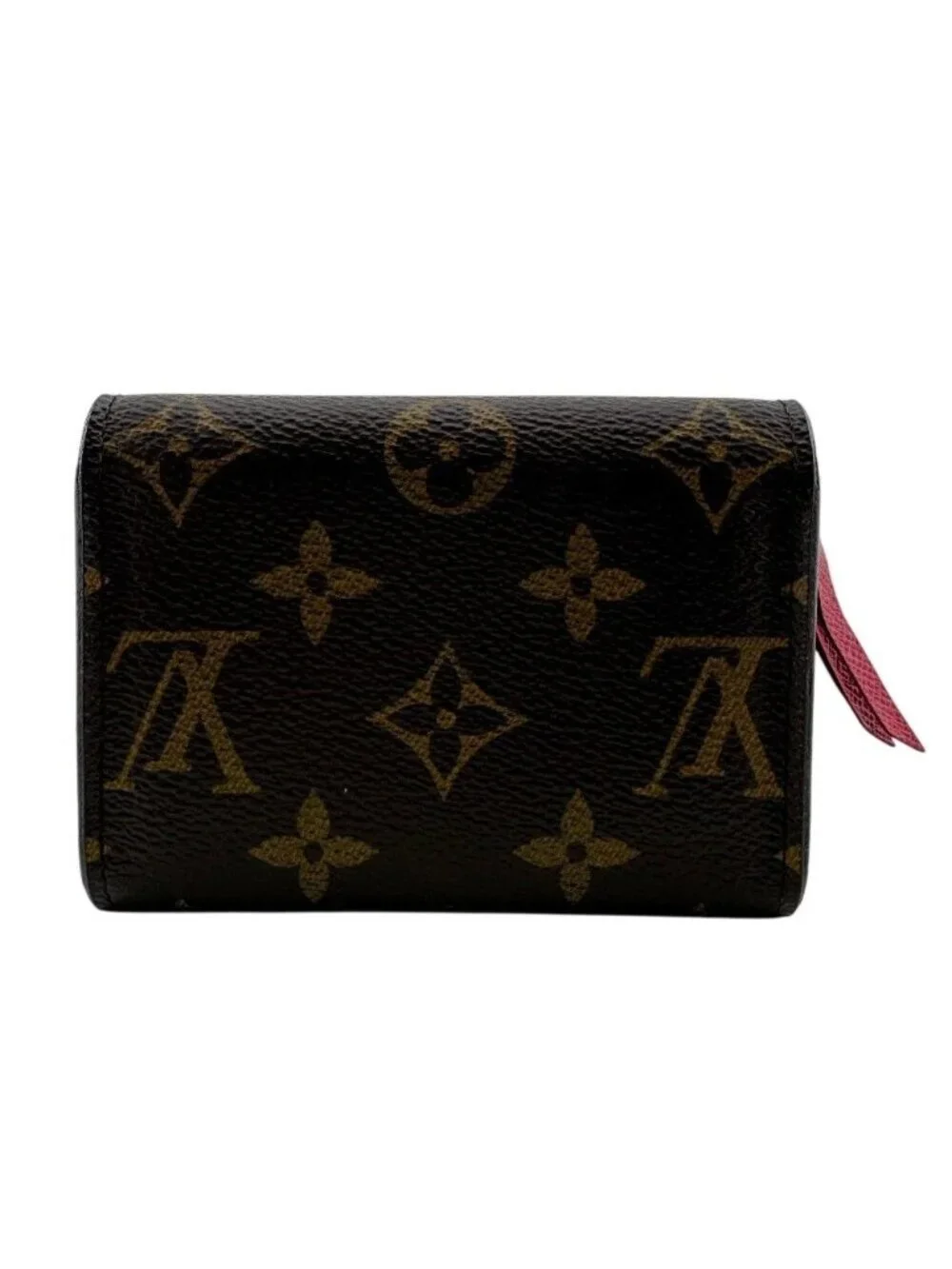 Louis Vuitton Porte Monnaie Rosalie Monogram Compact Wallet Leather Brown